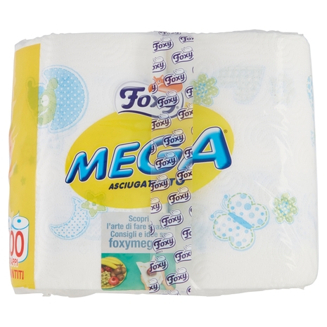 Foxy Mega Asciugatutto 2 veli decorato 6 maxi rotoli
